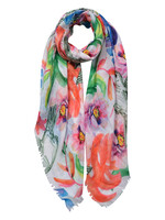 Clayre & Eef Sjaal 80*180 cm meerkleurig JZSC0587