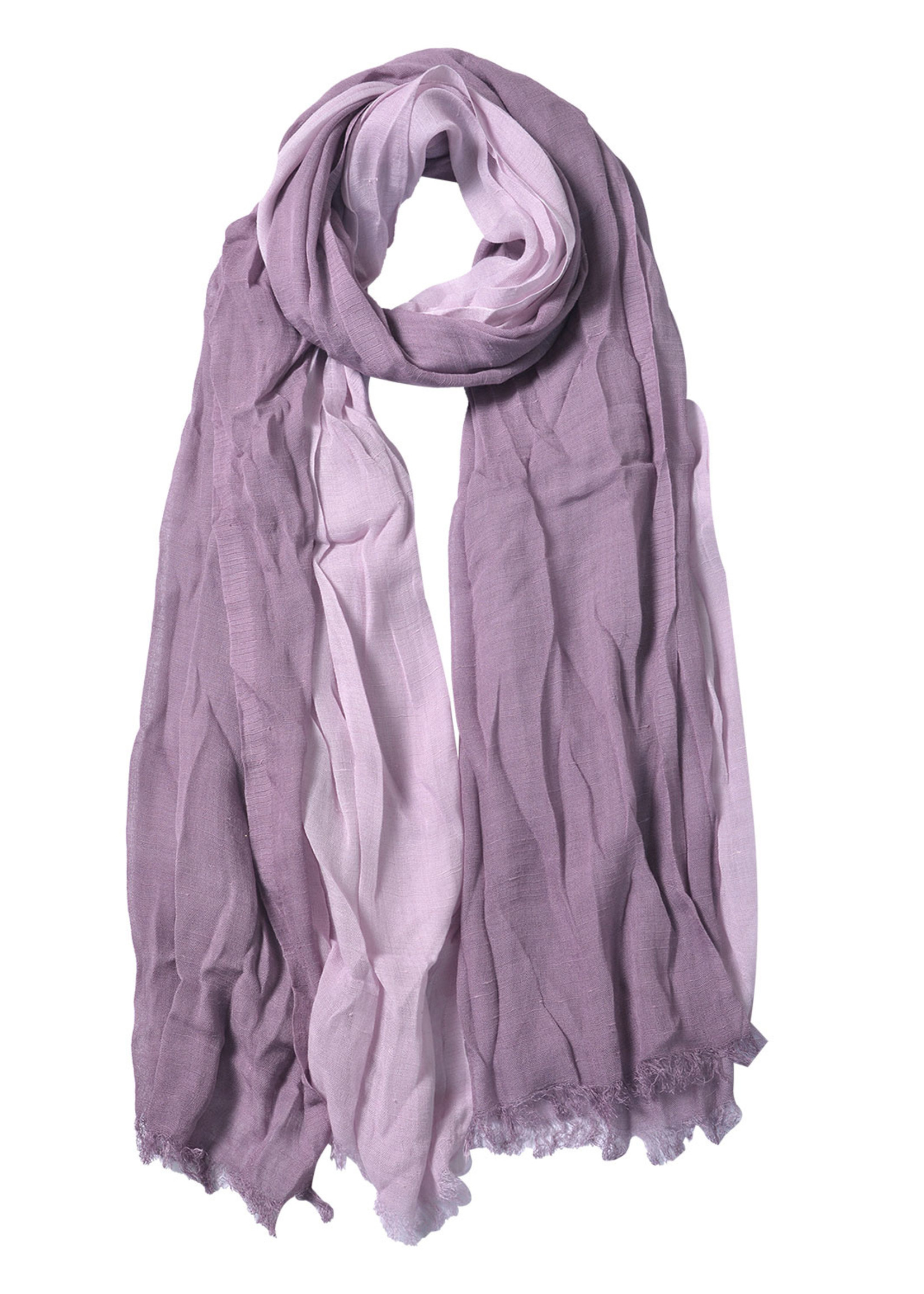 Clayre & Eef Sjaal 90*190 cm paars JZSC0588A