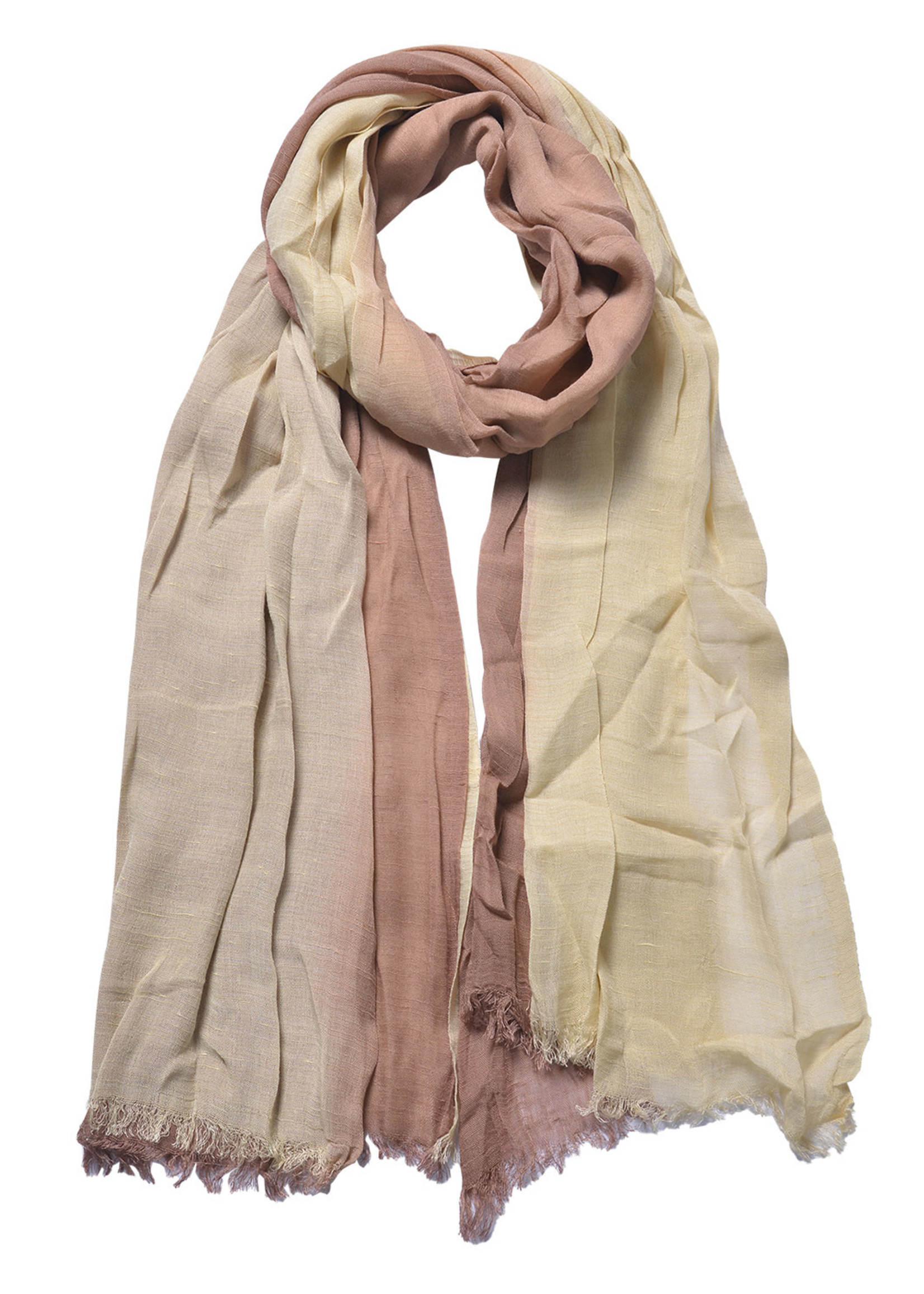 Clayre & Eef Écharpe 90*190 cm brun JZSC0588CH