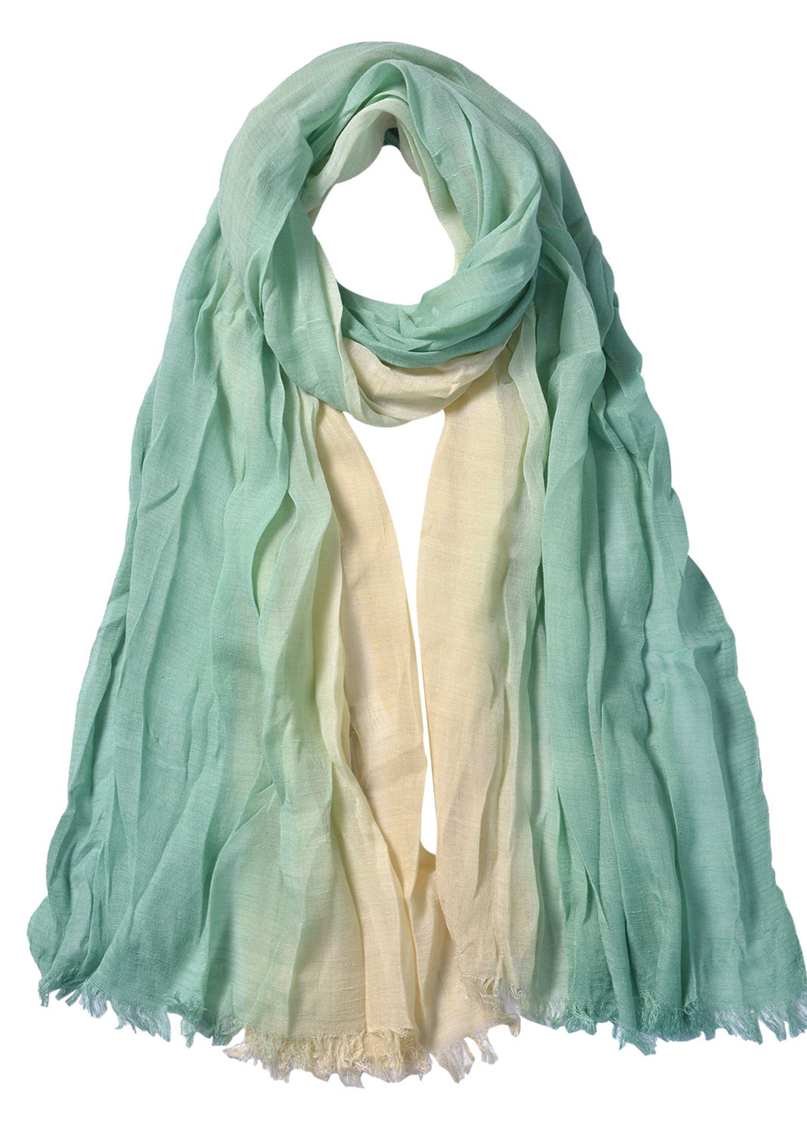 Clayre & Eef Écharpe 90*190 cm vert JZSC0588GR