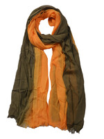 Clayre & Eef Écharpe 90*190 cm jaune JZSC0588Y