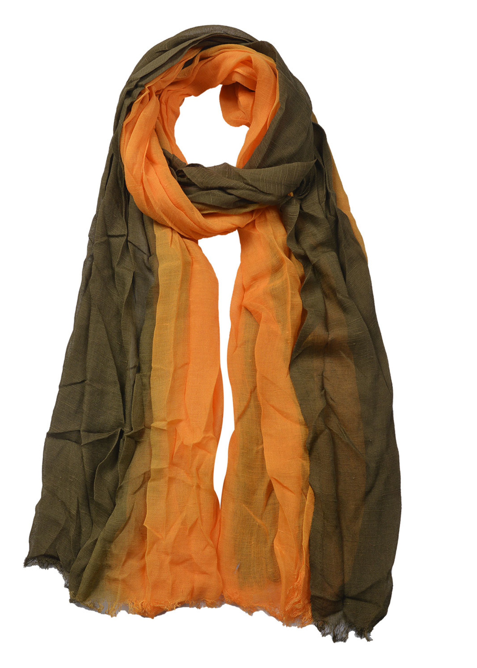 Clayre & Eef Écharpe 90*190 cm jaune JZSC0588Y