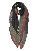 Clayre & Eef Écharpe 85*180 cm gris JZSC0589G