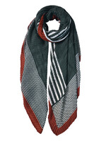 Clayre & Eef Écharpe 85*180 cm vert JZSC0589GR