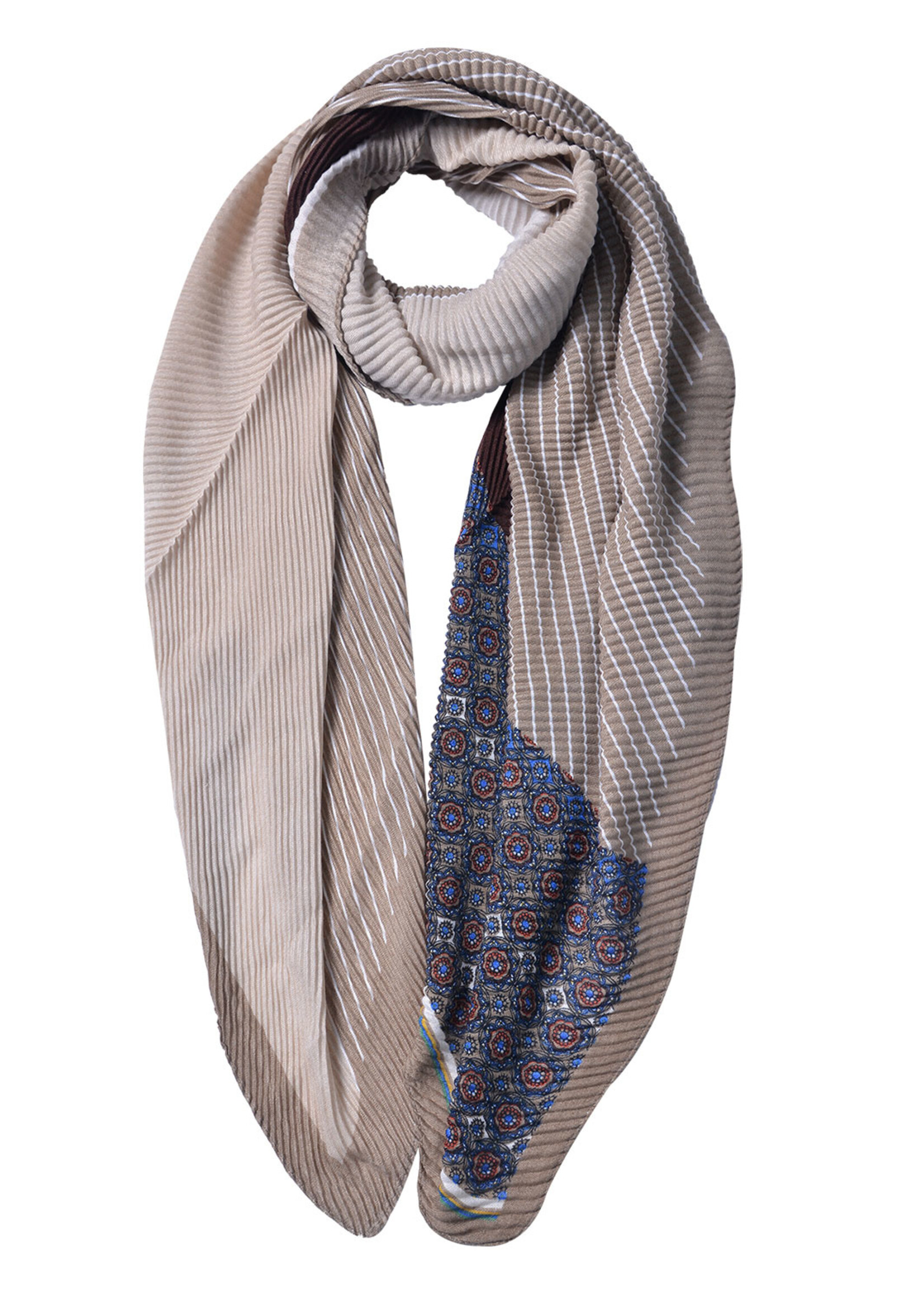 Clayre & Eef Écharpe 85*180 cm beige JZSC0590BE