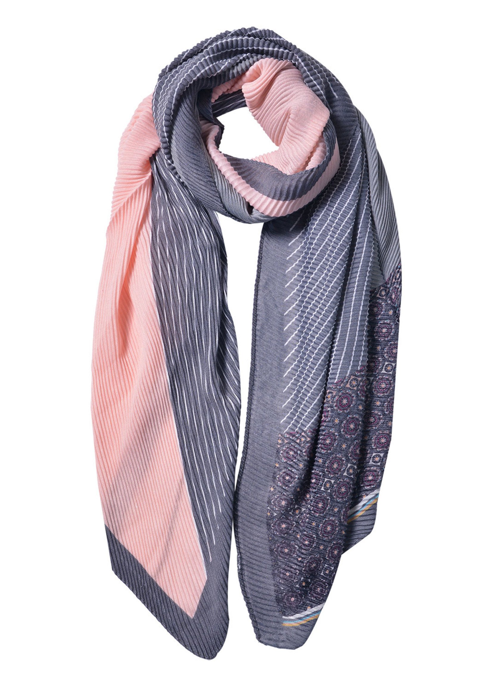 Clayre & Eef Sjaal 85*180 cm grijs JZSC0590G