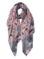 Clayre & Eef Sjaal 85*180 cm roze JZSC0591P