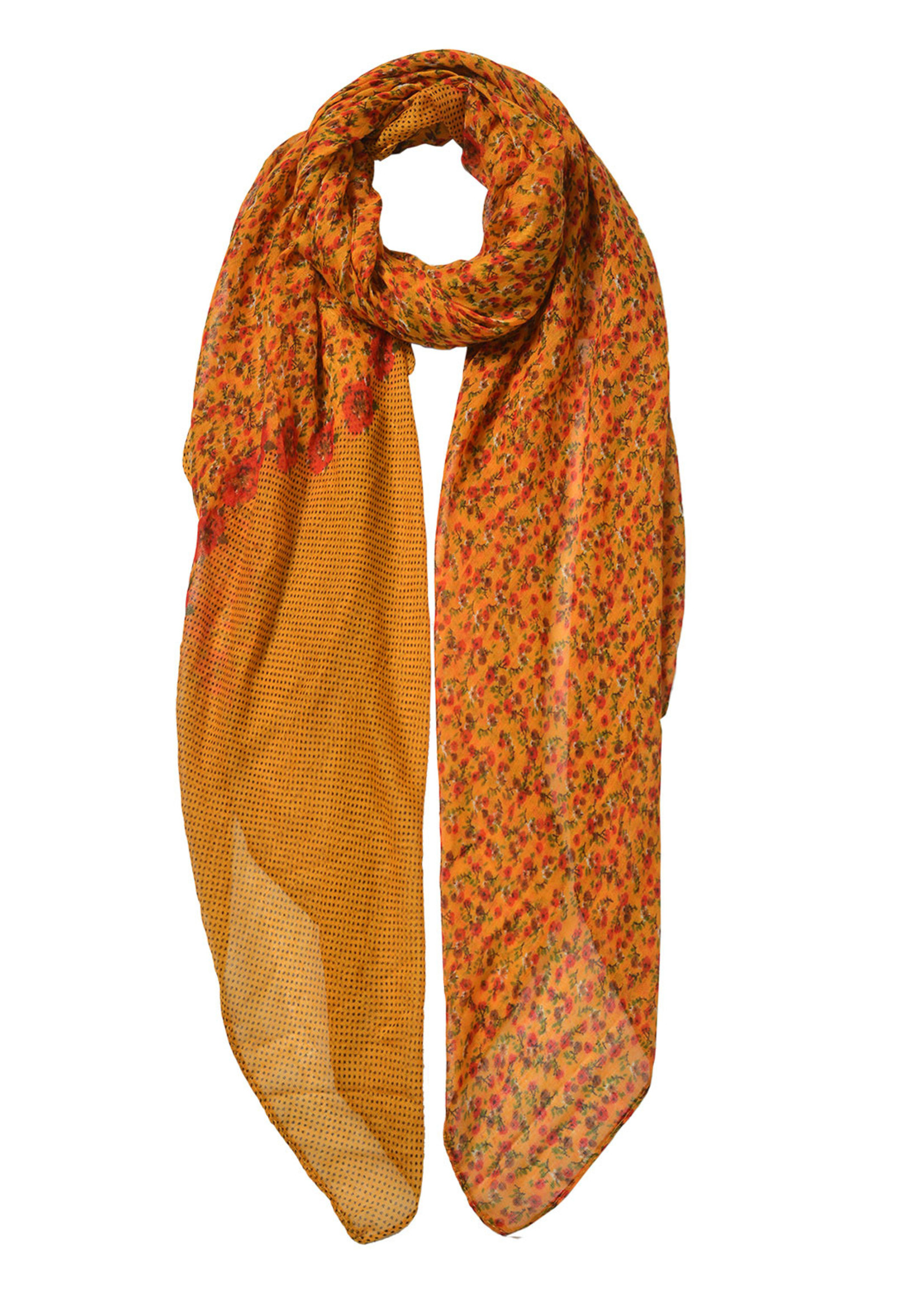 Clayre & Eef Écharpe 85*180 cm jaune JZSC0592Y