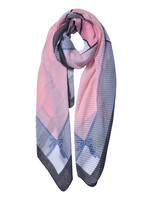 Clayre & Eef Sjaal 85*180 cm roze JZSC0595G