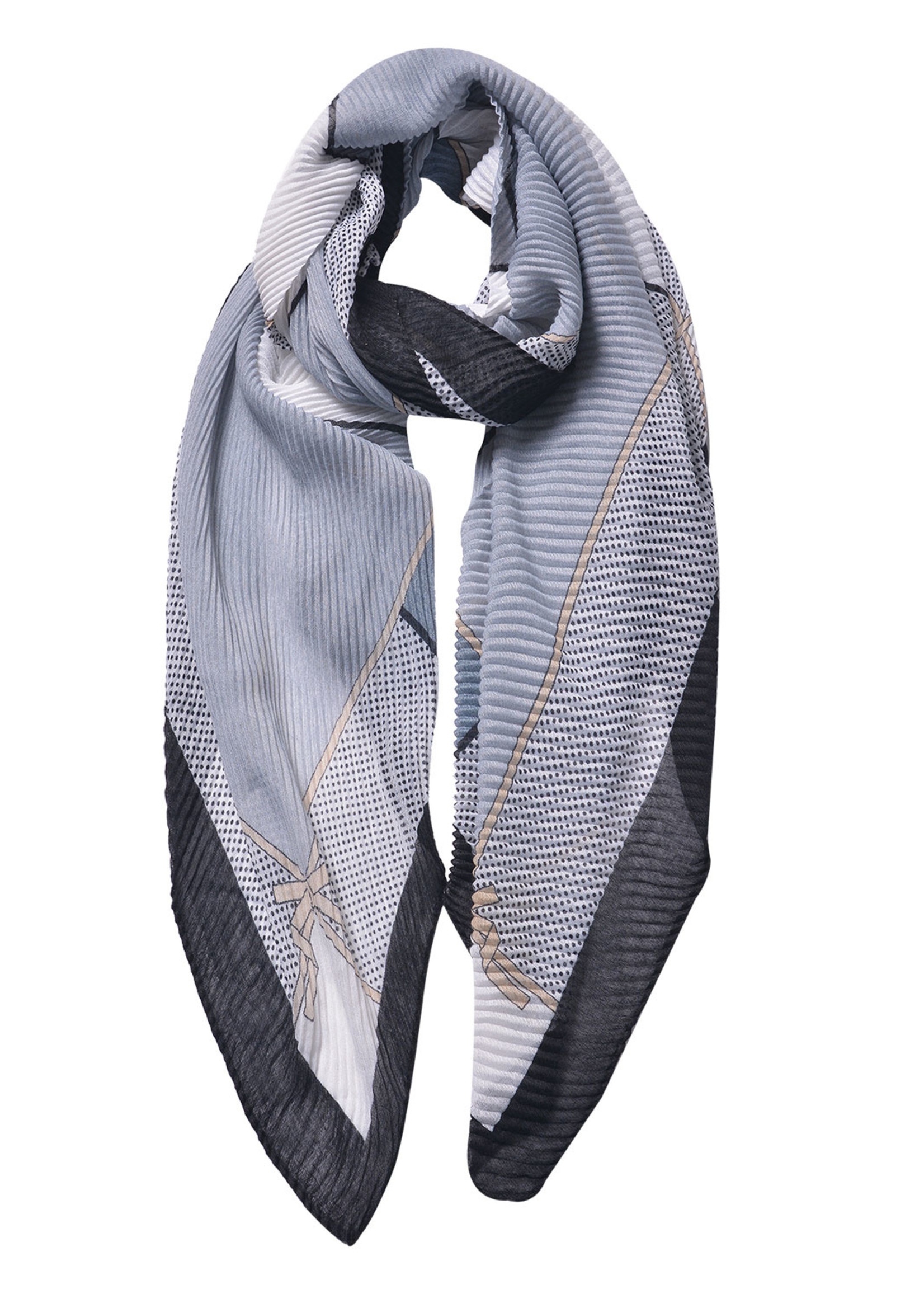 Clayre & Eef Sjaal 85*180 cm zwart JZSC0595Z