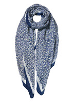 Clayre & Eef Écharpe 85*180 cm bleu JZSC0596BL