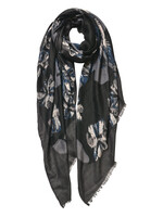 Clayre & Eef Sjaal 85*180 cm zwart JZSC0597G