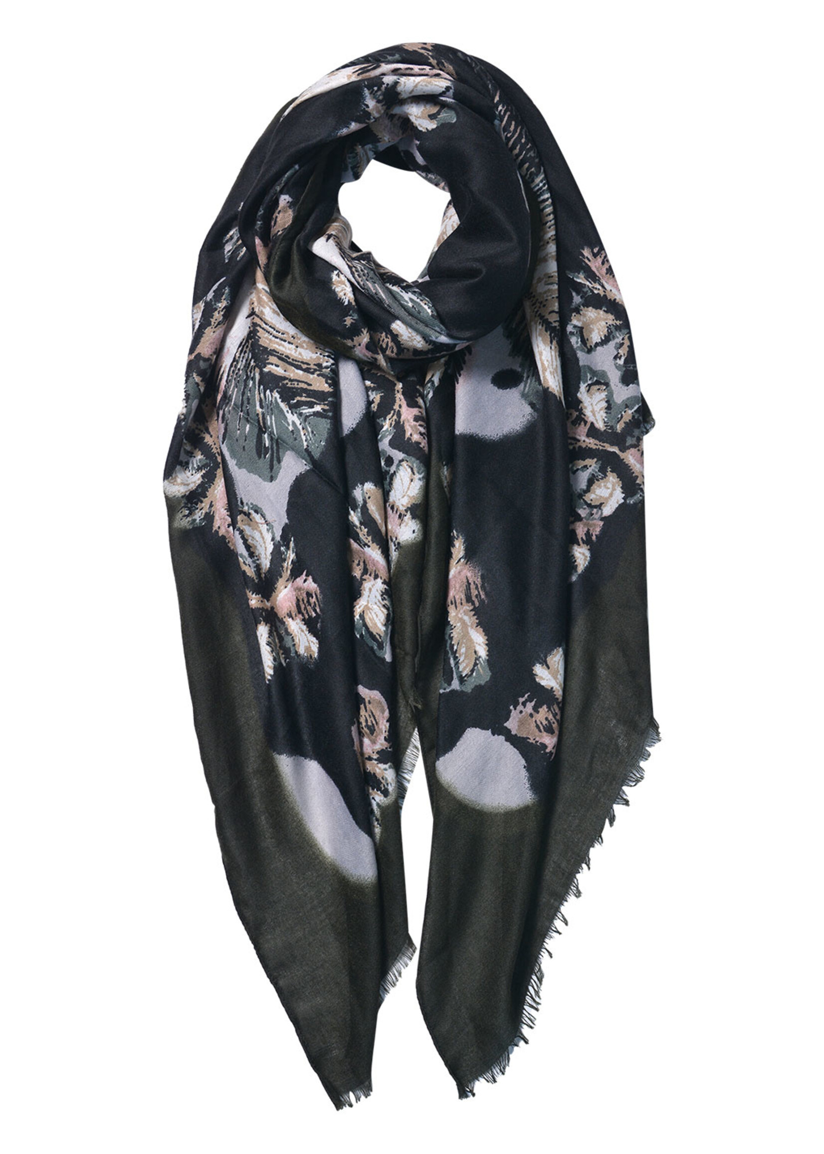 Clayre & Eef Écharpe 85*180 cm vert JZSC0597GR