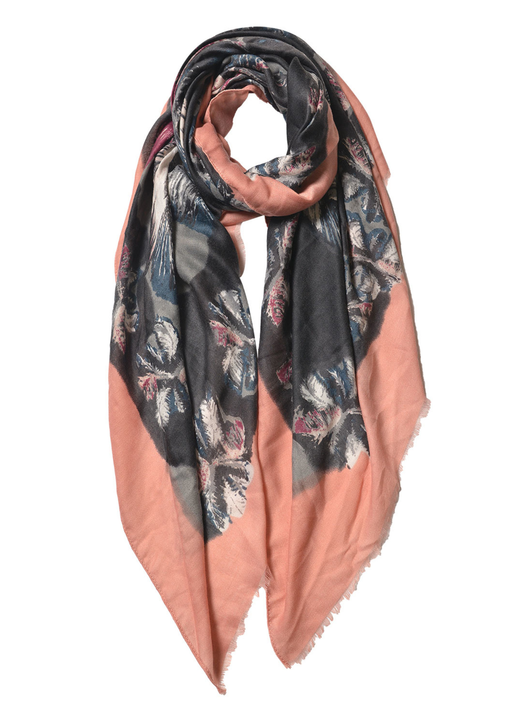 Clayre & Eef Écharpe 85*180 cm rose JZSC0597P