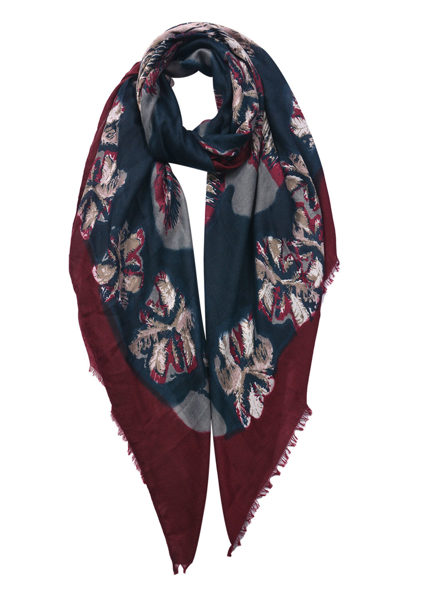 Clayre & Eef Écharpe 85*180 cm rouge JZSC0597R