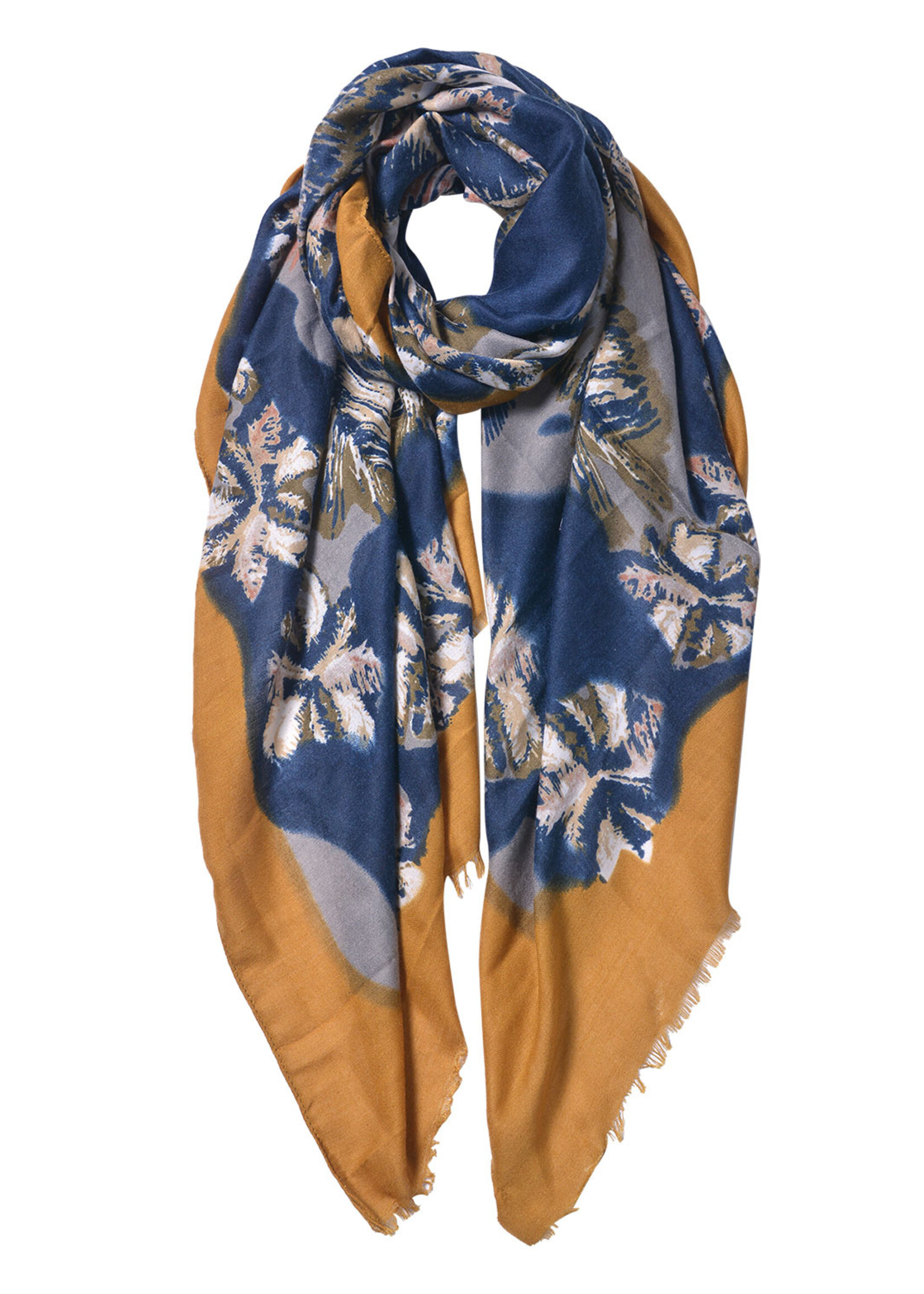 Clayre & Eef Écharpe 85*180 cm jaune JZSC0597Y