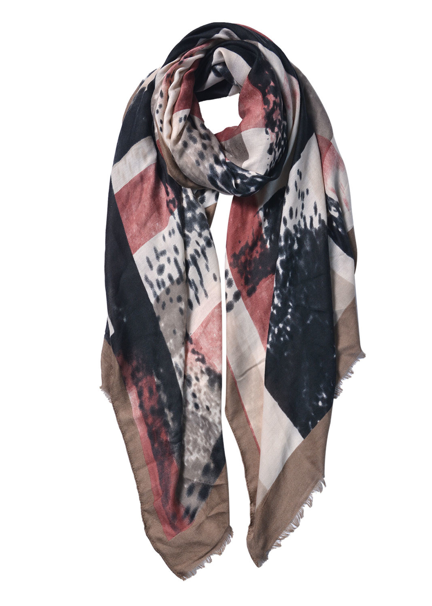 Clayre & Eef Sjaal 85*180 cm beige JZSC0598BE