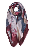 Clayre & Eef Écharpe 85*180 cm rouge JZSC0598R