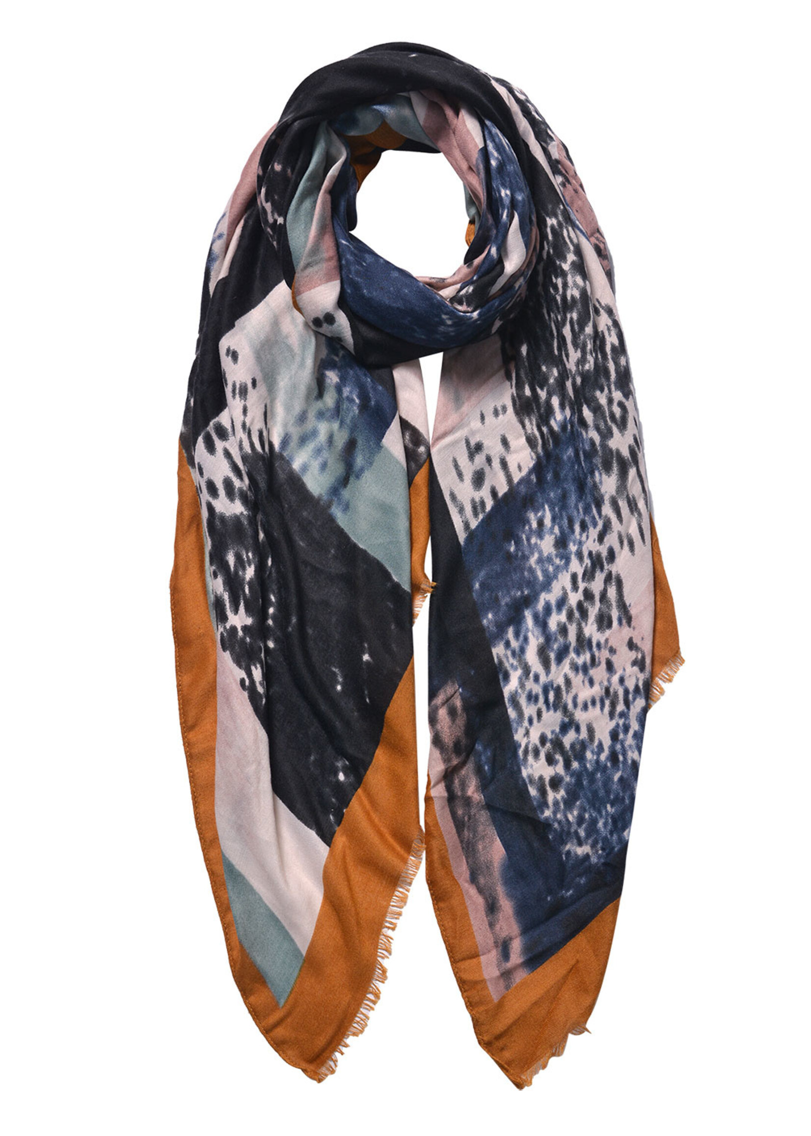 Clayre & Eef Sjaal 85*180 cm geel JZSC0598Y