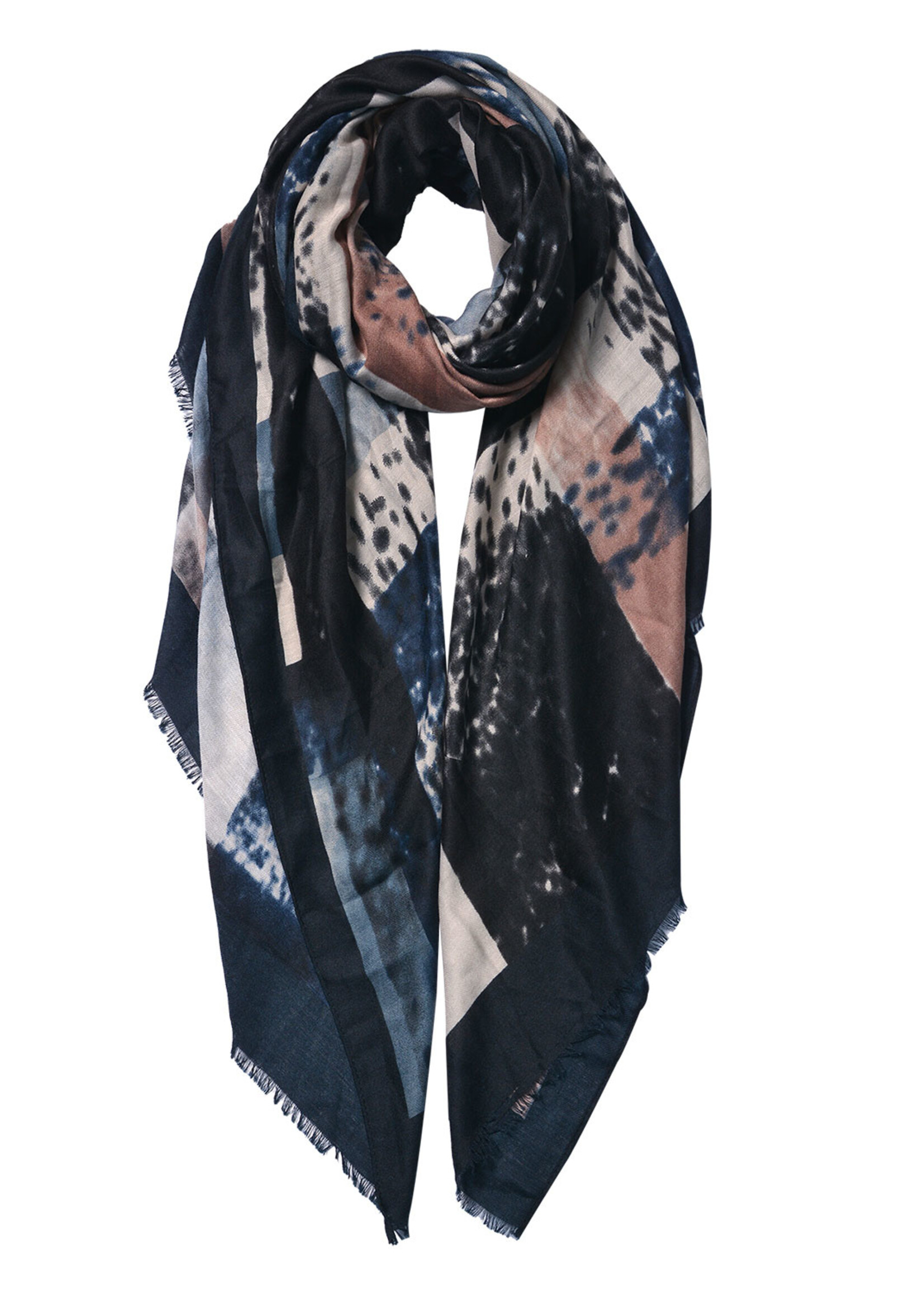 Clayre & Eef Écharpe 85*180 cm noir JZSC0598Z