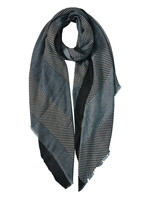 Clayre & Eef Écharpe 85*180 cm gris JZSC0600DG