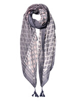 Clayre & Eef Écharpe 85*180 cm gris JZSC0601G