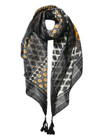 Clayre & Eef Sjaal 85*180 cm zwart JZSC0601Y