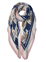 Clayre & Eef Écharpe 85*180 cm bleu JZSC0602BL