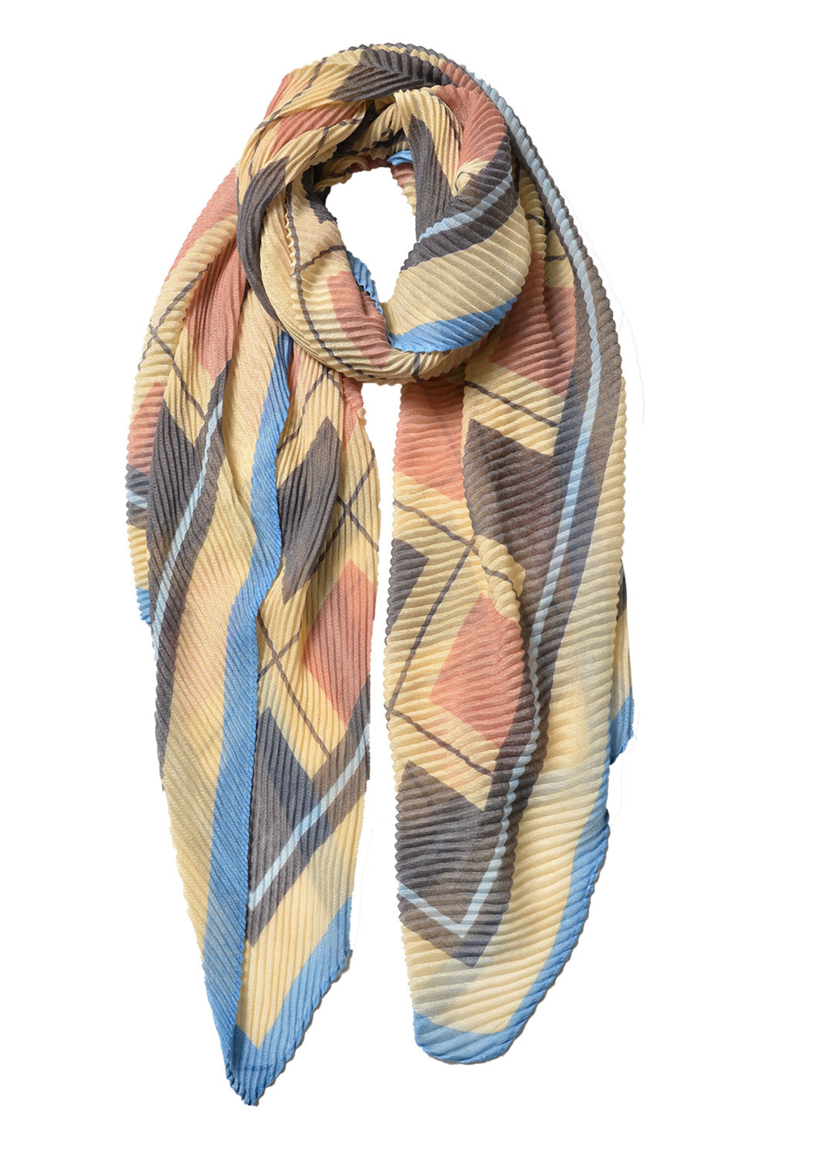 Clayre & Eef Écharpe 85*180 cm beige JZSC0602P