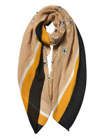 Clayre & Eef Écharpe 85*180 cm beige JZSC0604BE