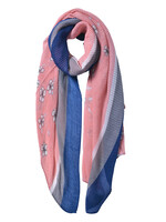 Clayre & Eef Écharpe 85*180 cm rose JZSC0604P