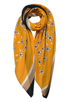 Clayre & Eef Écharpe 85*180 cm jaune JZSC0604Y