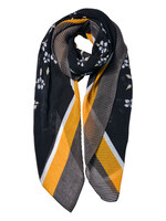 Clayre & Eef Écharpe 85*180 cm noir JZSC0604Z