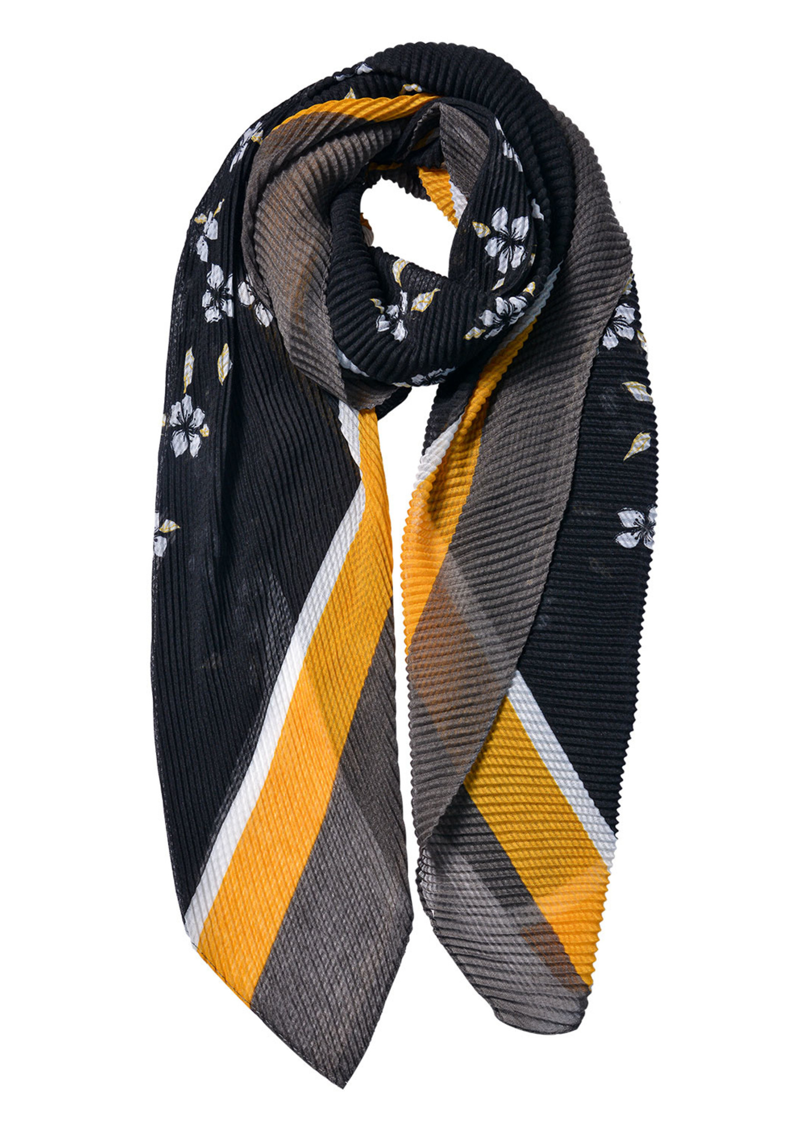 Clayre & Eef Sjaal 85*180 cm zwart JZSC0604Z