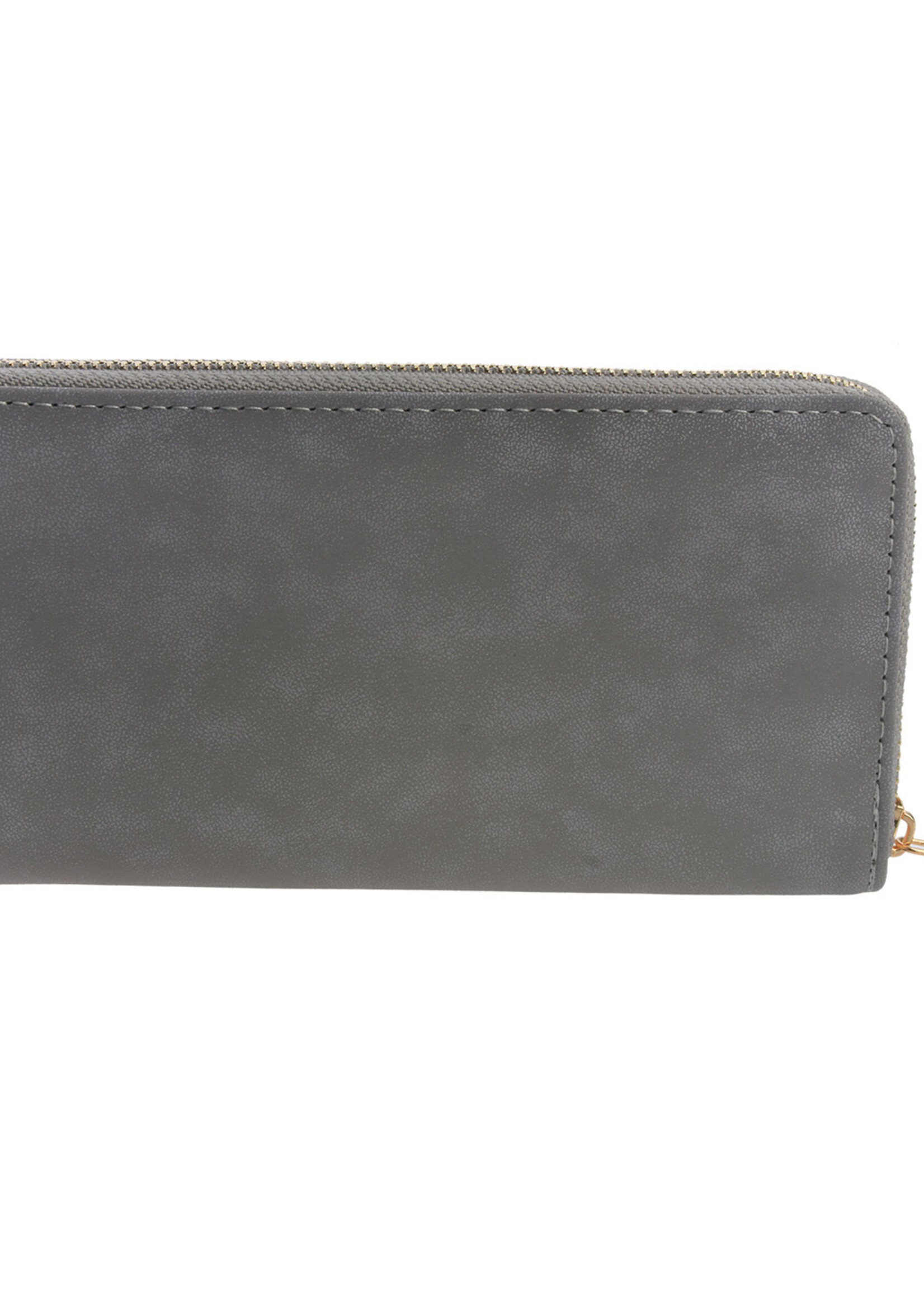 Clayre & Eef Porte-monnaie 19*10 cm gris JZWA0080G