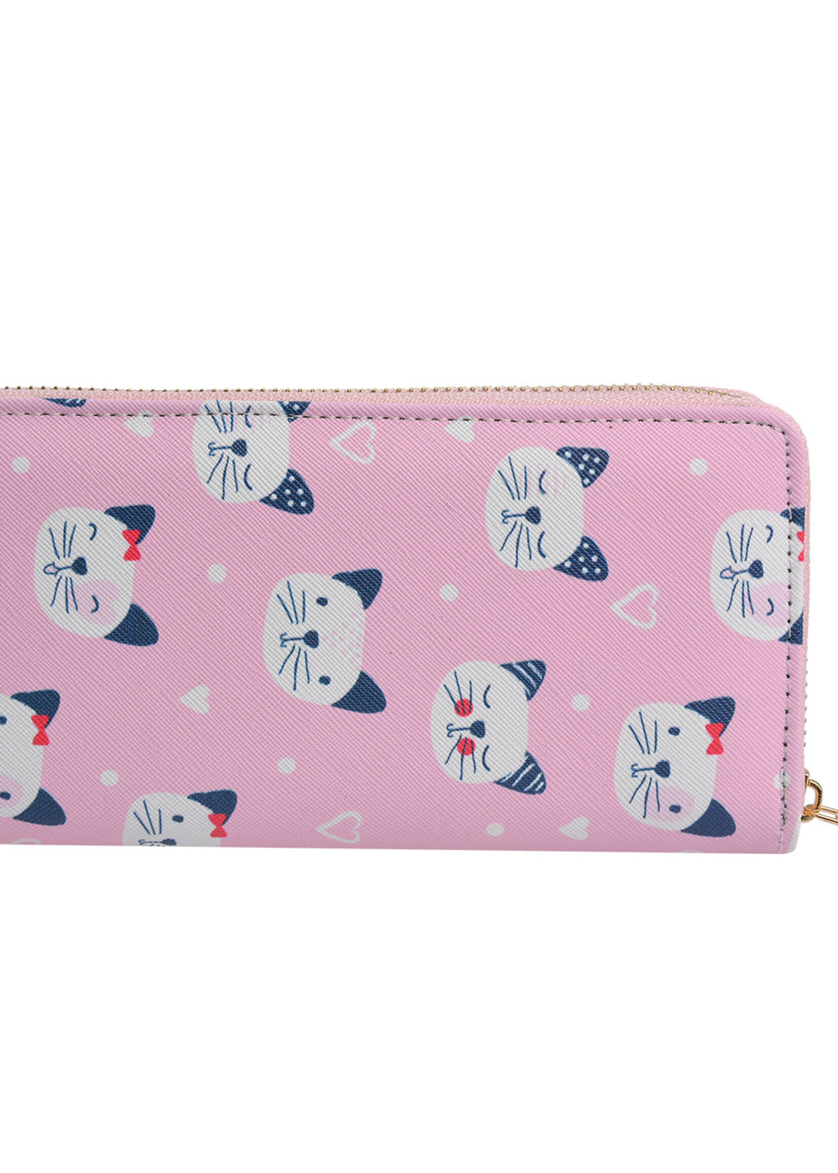 Clayre & Eef Portemonnee 10*19 cm roze JZWA0114