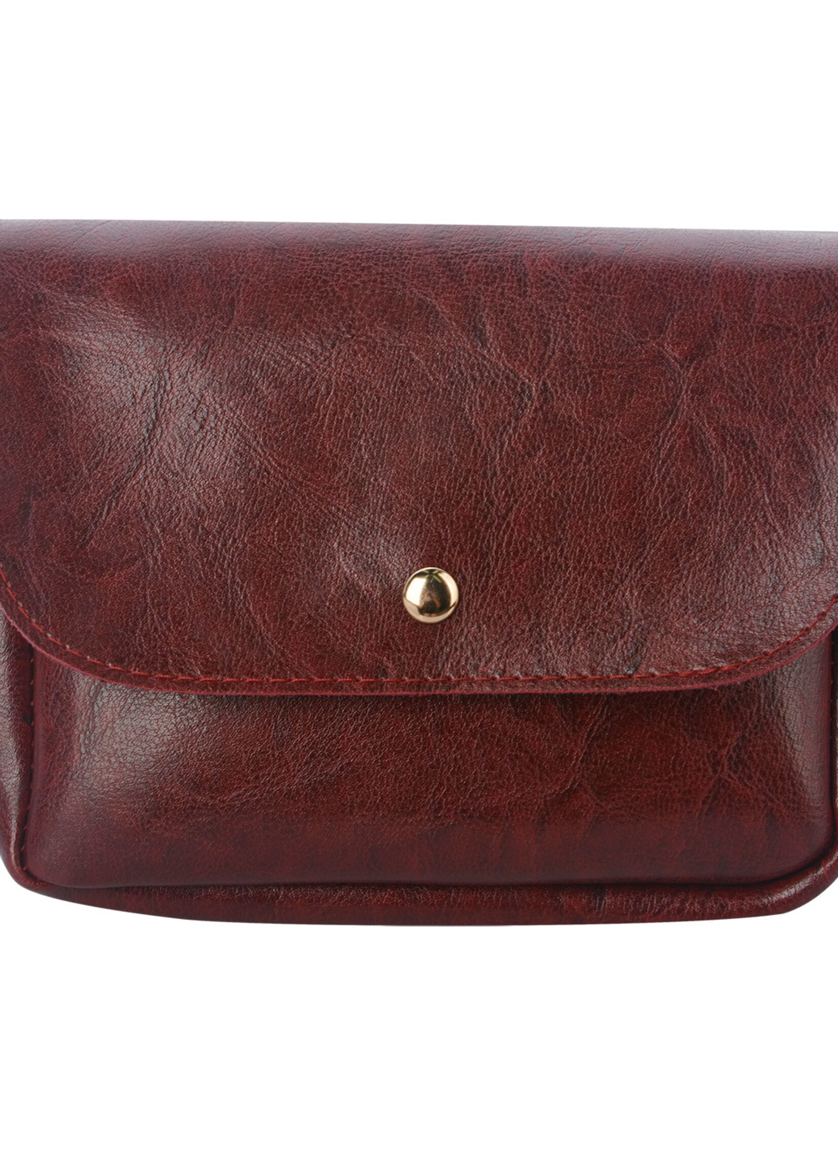 Clayre & Eef Sac 17*14 cm bordeaux MLBAG0403BU