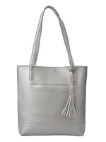 Clayre & Eef Tas 28*34 cm zilverkleurig MLBAG0404ZI