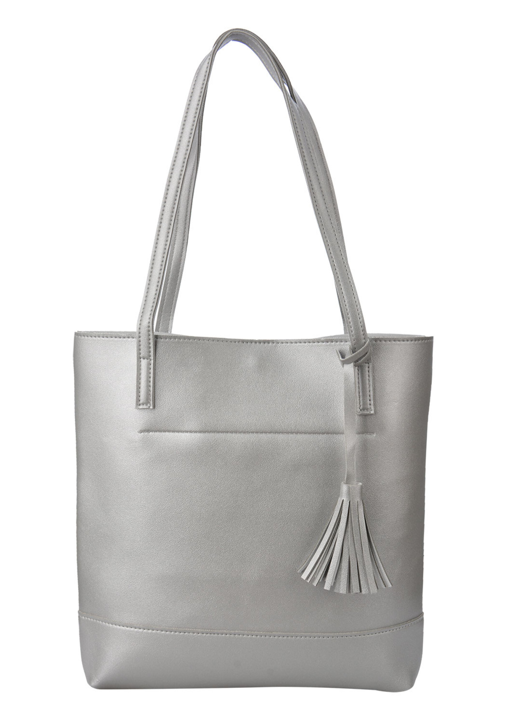 Clayre & Eef Sac 28*34 cm couleur argentée MLBAG0404ZI