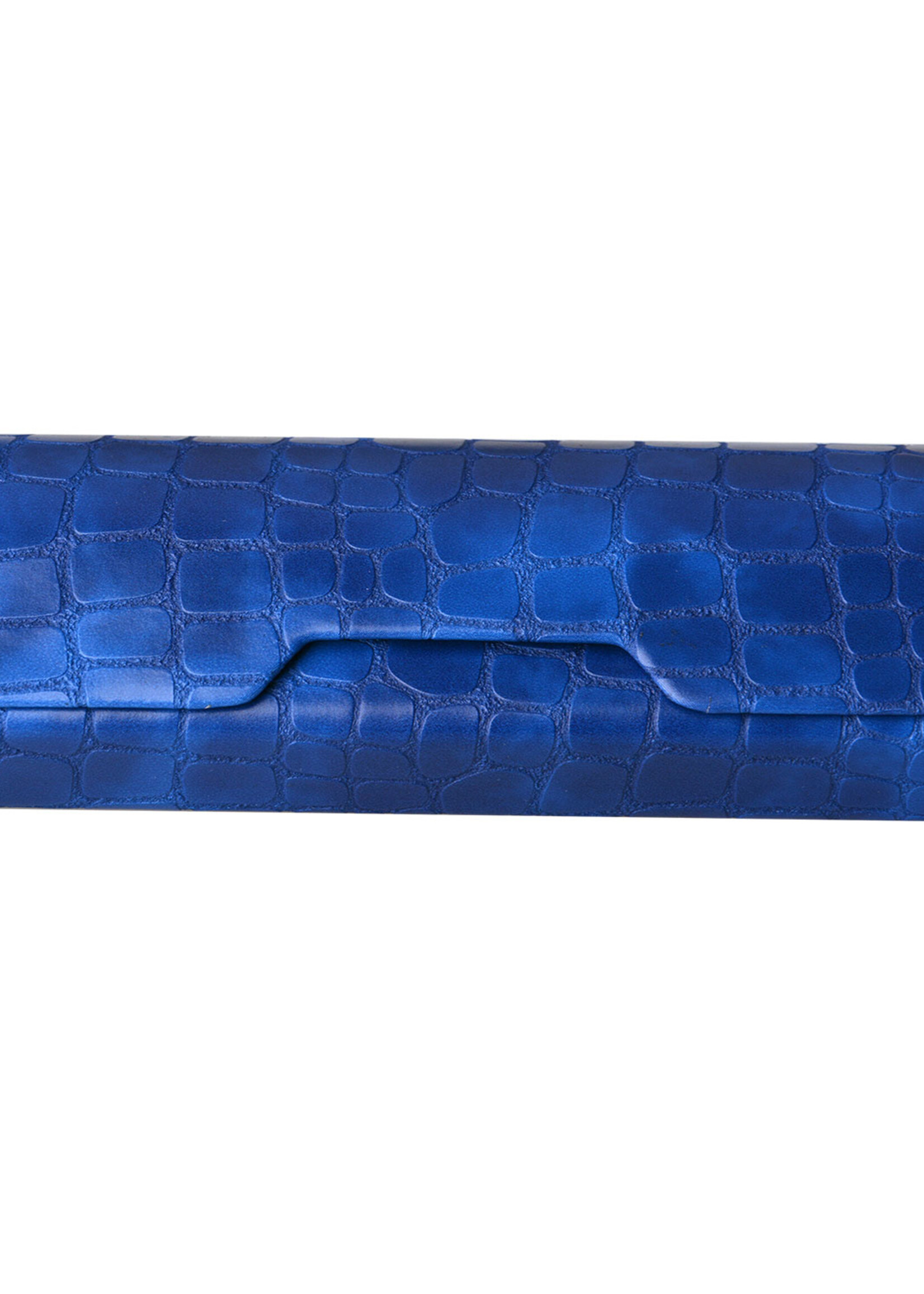 Clayre & Eef Étui à lunettes 16*7 cm bleu MLGB0008BL