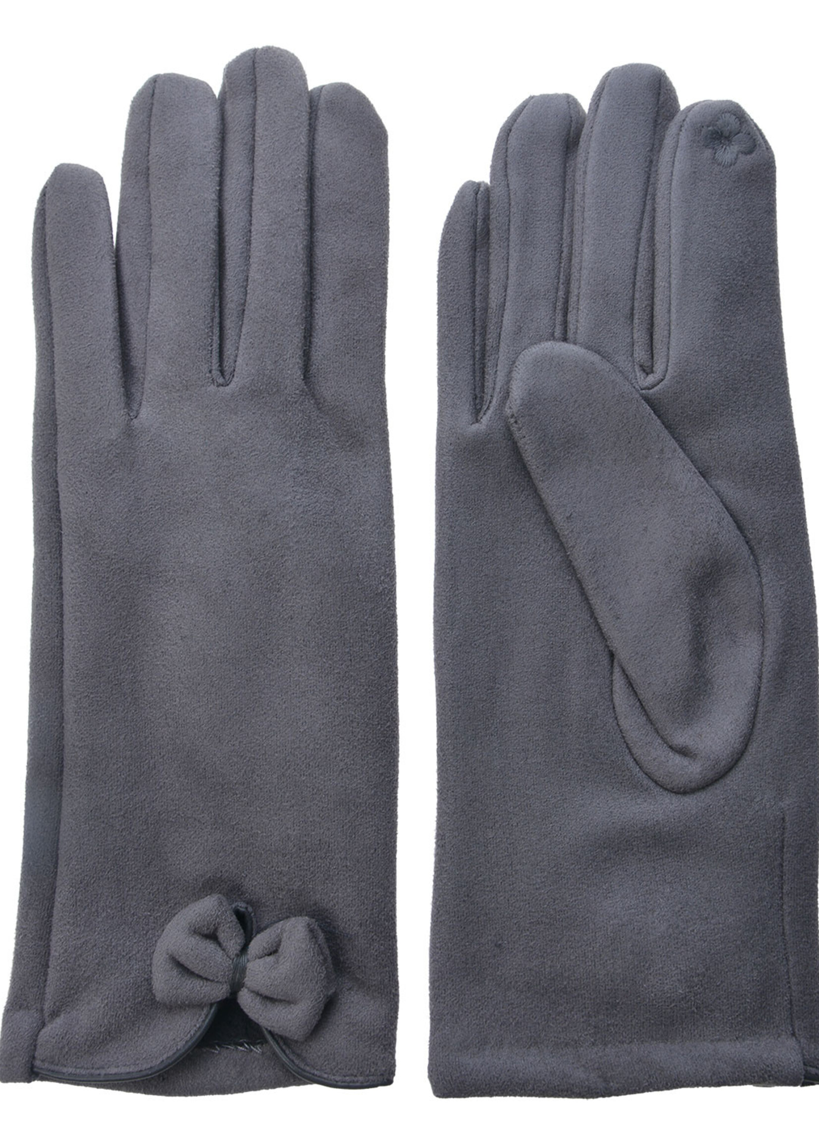Clayre & Eef Gants 8*24 cm gris MLGL0045