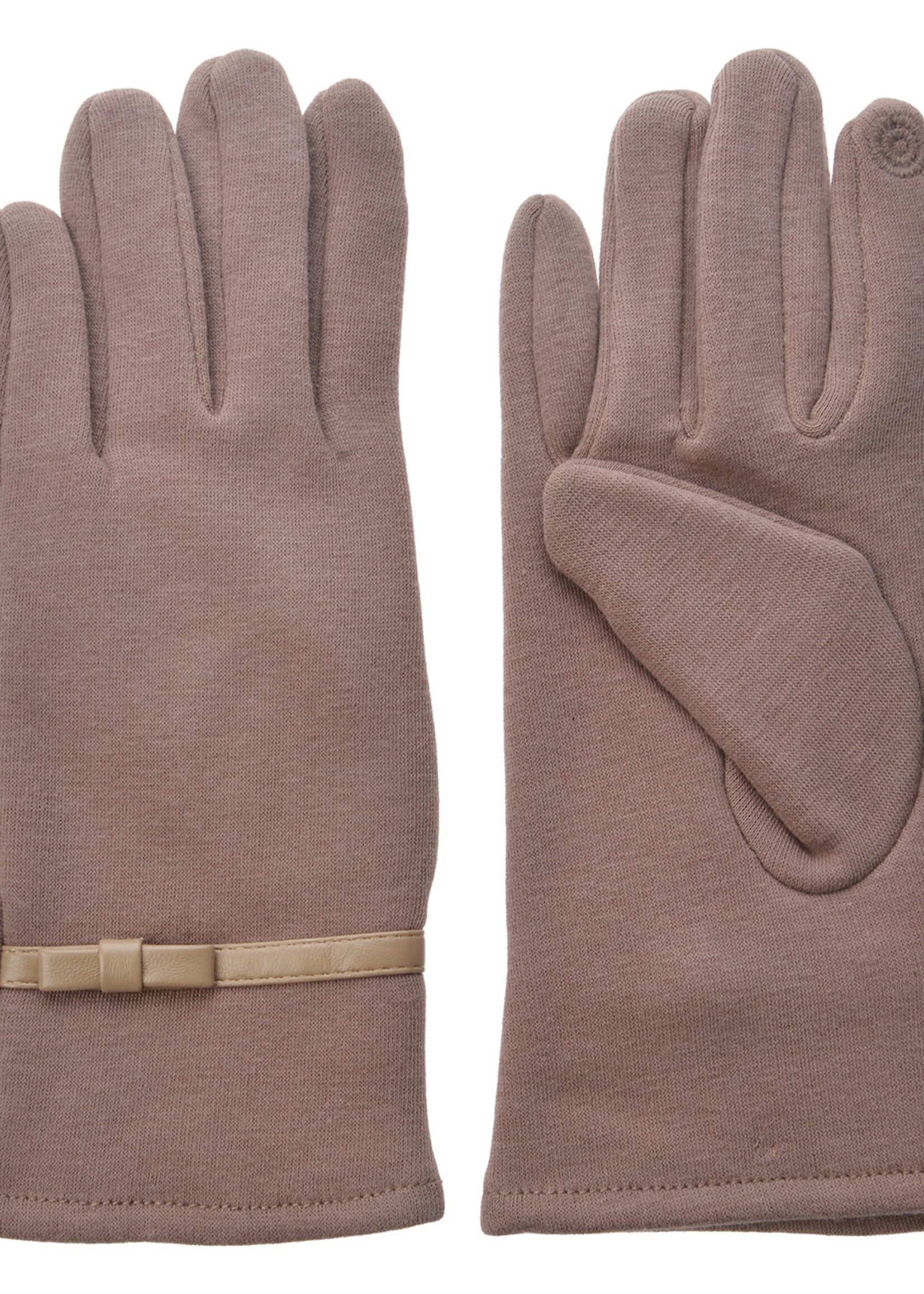 Clayre & Eef Handschoenen 8*24 cm bruin MLGL0046CH