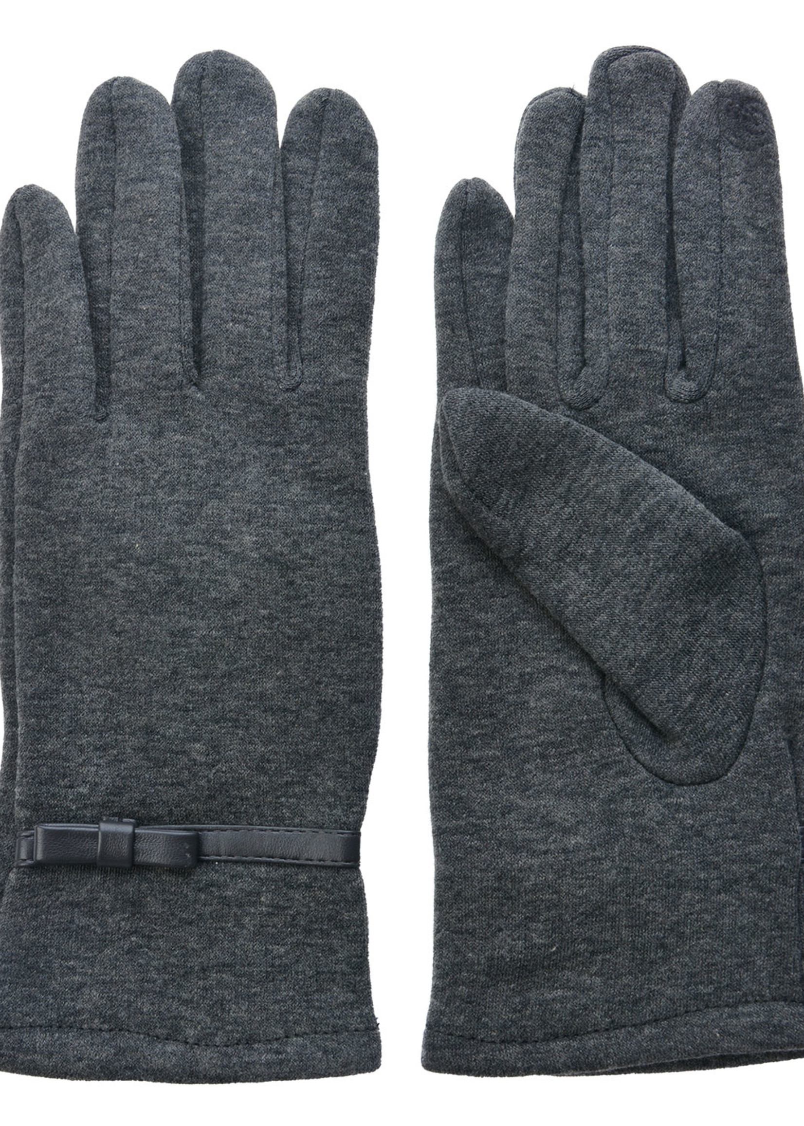 Clayre & Eef Handschoenen 8*24 cm grijs MLGL0046G