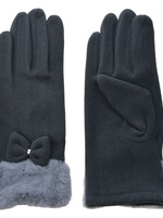 Clayre & Eef Handschoenen 8*24 cm grijs MLGL0048G