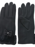 Clayre & Eef Handschoenen 8*24 cm zwart MLGL0048Z