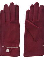 Clayre & Eef Gants 8*24 cm rouge MLGL0049BU