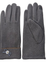 Clayre & Eef Handschoenen 8*24 cm grijs MLGL0049G