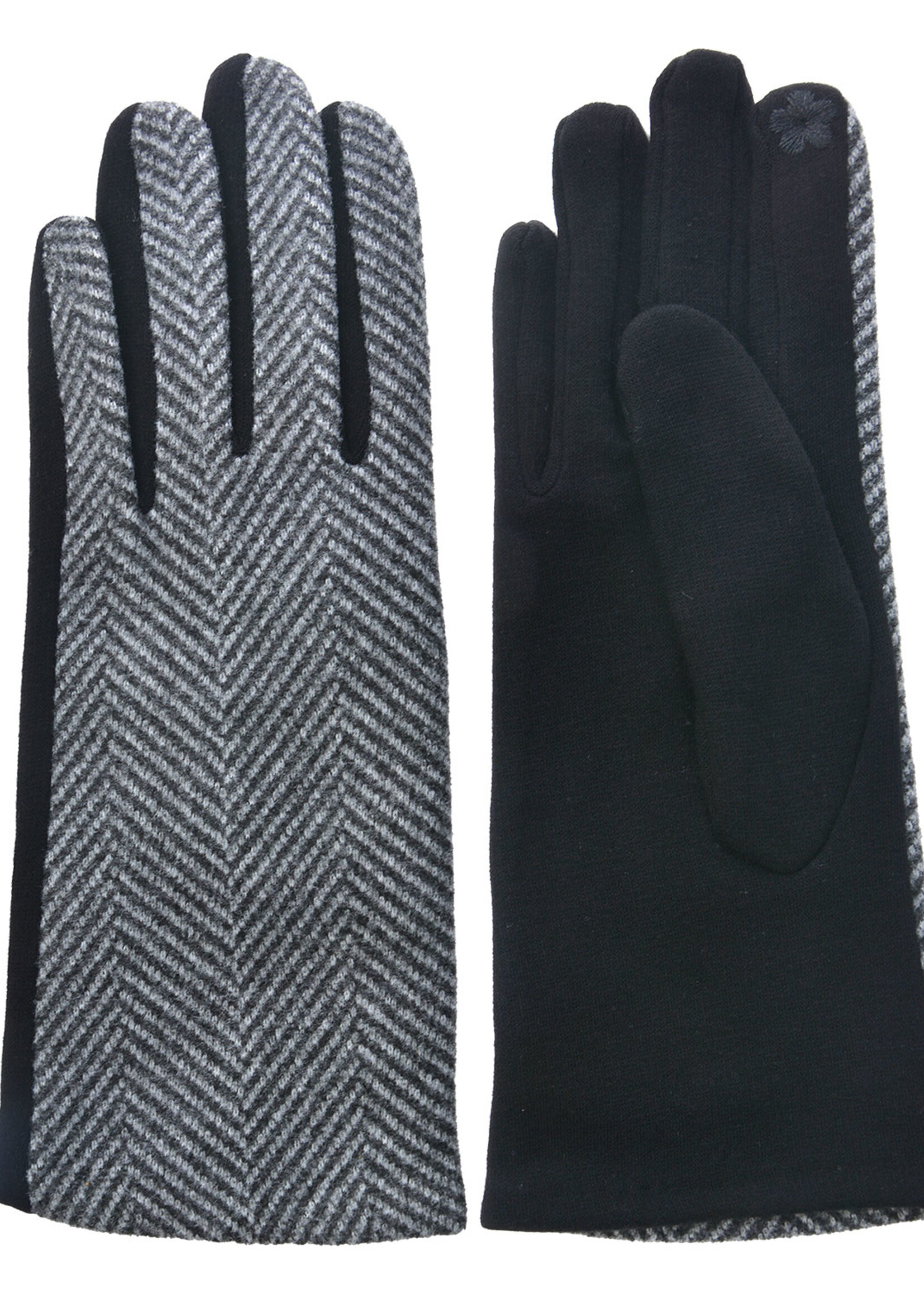 Clayre & Eef Handschoenen 8*24 cm zwart MLGL0052Z