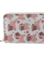 Clayre & Eef Porte-monnaie 9*14 cm blanc MLPU0308