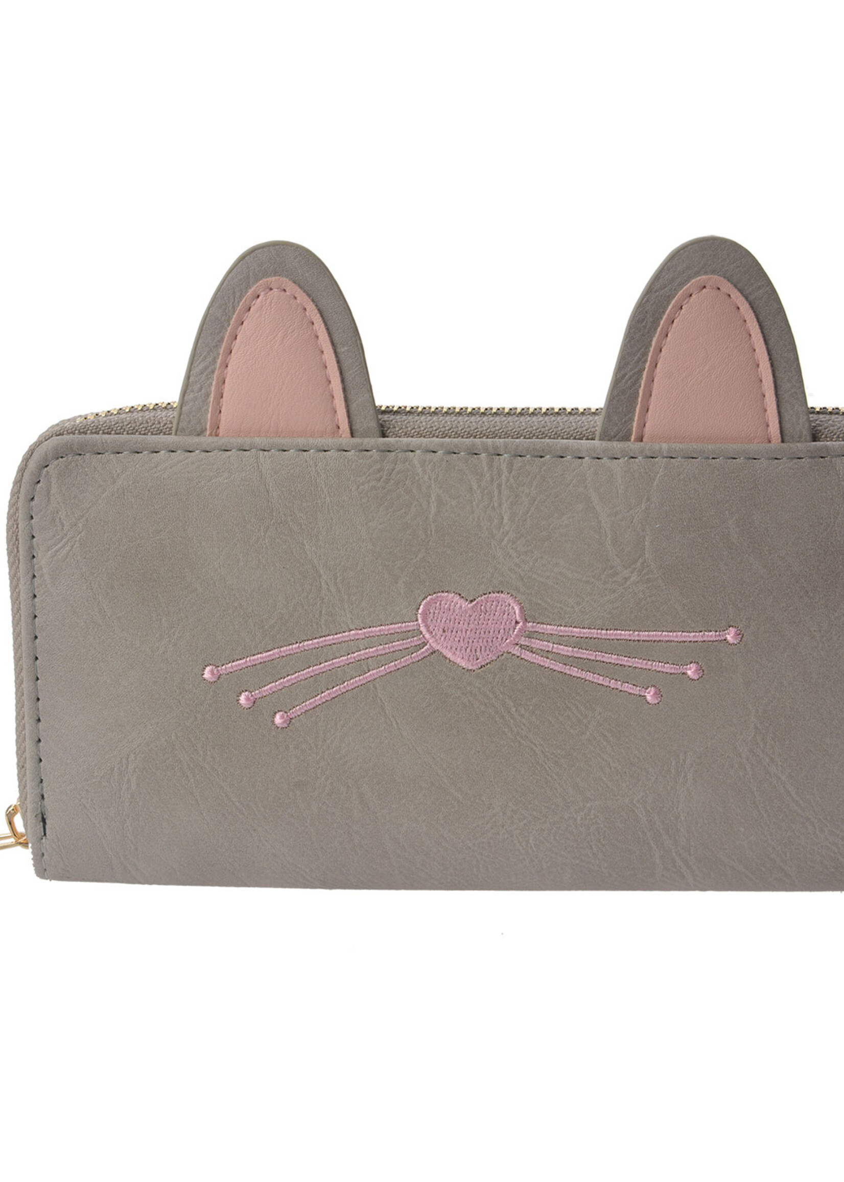 Clayre & Eef Porte-monnaie 19*10 cm gris MLPU0325G